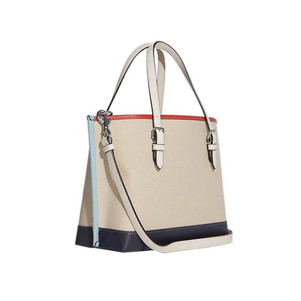 COACH 經典標誌帆布 Mollie 25 小號托特包 COACH 經典標誌帆布 Mollie 25 小號托特包