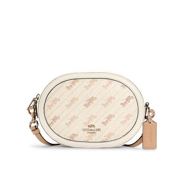 COACH 經典馬車LOGO 印花橢圓相機包 COACH 經典馬車LOGO 印花橢圓相機包
