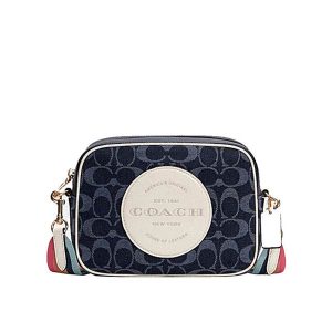 COACH Dempsey系列 Chambray LOGO貼飾相機包 單肩斜挎包