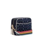 COACH Dempsey系列 Chambray LOGO貼飾相機包 單肩斜挎包
