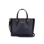 COACH Mollie 25號托特包 時尚百搭單肩手提包 白色/黑色