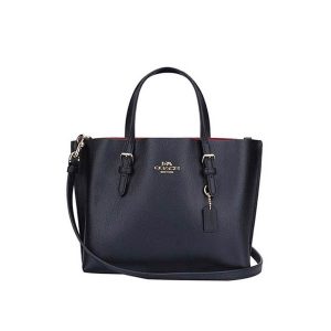 COACH Mollie 25號托特包 時尚百搭單肩手提包 白色/黑色