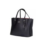 COACH Mollie 25號托特包 時尚百搭單肩手提包 白色/黑色