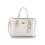 COACH Mollie 25號托特包 時尚百搭單肩手提包 白色/黑色