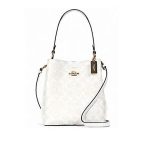 【4色】COACH Town 經典馬車LOGO防刮皮革水桶包 單肩斜挎包