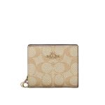 【3色】COACH Snap 經典馬車LOGO防刮皮革對折式短夾 錢包 卡包