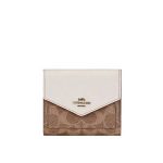 【3色】COACH 蔻馳 馬車LOGO防刮皮革三折信封短夾 短款錢包