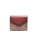【3色】COACH 蔻馳 馬車LOGO防刮皮革三折信封短夾 短款錢包