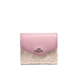 【3色】COACH 蔻馳 馬車LOGO防刮皮革三折信封短夾 短款錢包