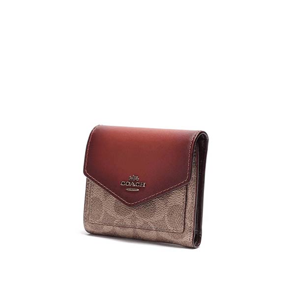 COACH 蔻馳 馬車LOGO防刮皮革三折信封短夾 COACH 蔻馳 馬車LOGO防刮皮革三折信封短夾