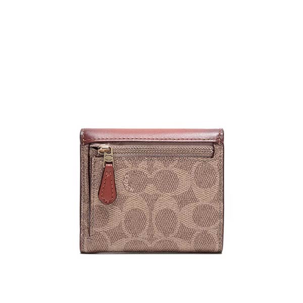 COACH 蔻馳 馬車LOGO防刮皮革三折信封短夾 COACH 蔻馳 馬車LOGO防刮皮革三折信封短夾