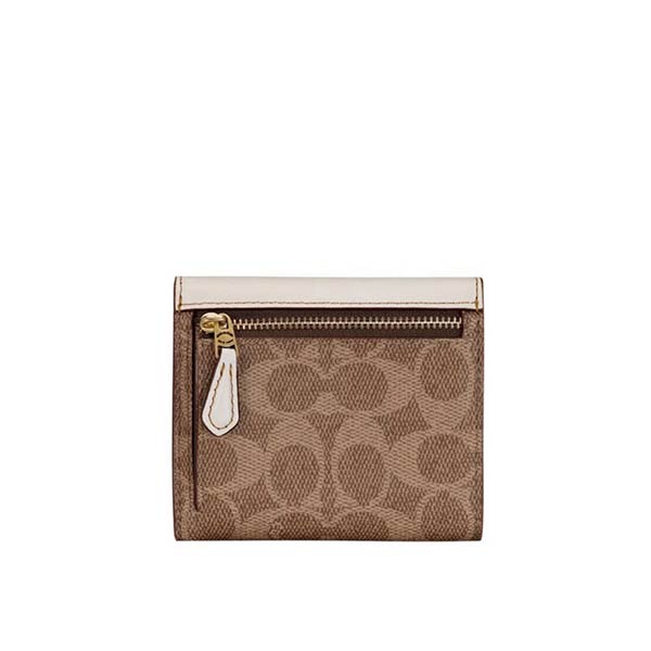 COACH 蔻馳 馬車LOGO防刮皮革三折信封短夾 COACH 蔻馳 馬車LOGO防刮皮革三折信封短夾
