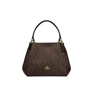 COACH 蔻馳 Hallie系列 時尚休閒單肩手提包袋 女款 深棕色