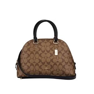 COACH Katy 中號貝殼包 單肩斜挎包 手提包 卡其色