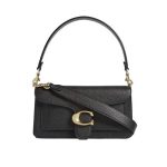 COACH Tabby 26 中號酒神包 時尚單肩斜挎包 黑色/白色