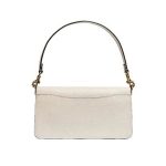 新款 COACH 珠鏈 Tabby 26 中號單肩包 時尚腋下包 白色