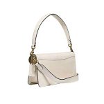 新款 COACH 珠鏈 Tabby 26 中號單肩包 時尚腋下包 白色