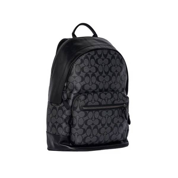 COACH West 經典老花皮質拉鏈雙肩包 COACH West 經典老花皮質拉鏈雙肩包