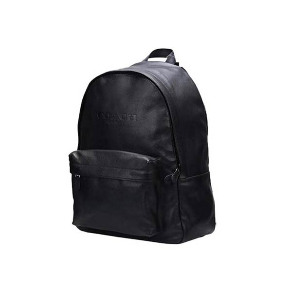 COACH 男士經典黑色皮質雙肩後背包 COACH 男士經典黑色皮質雙肩後背包