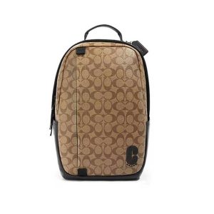 COACH EDGE 經典老花拼色時尚雙肩包 休閒多功能男士後背包 電腦包