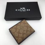 COACH 蔻馳 經典男士皮夾禮盒 卡其色