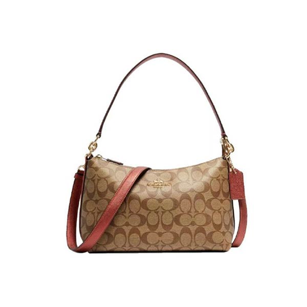 COACH 經典老花拼色時尚單肩包 COACH 經典老花拼色時尚單肩包