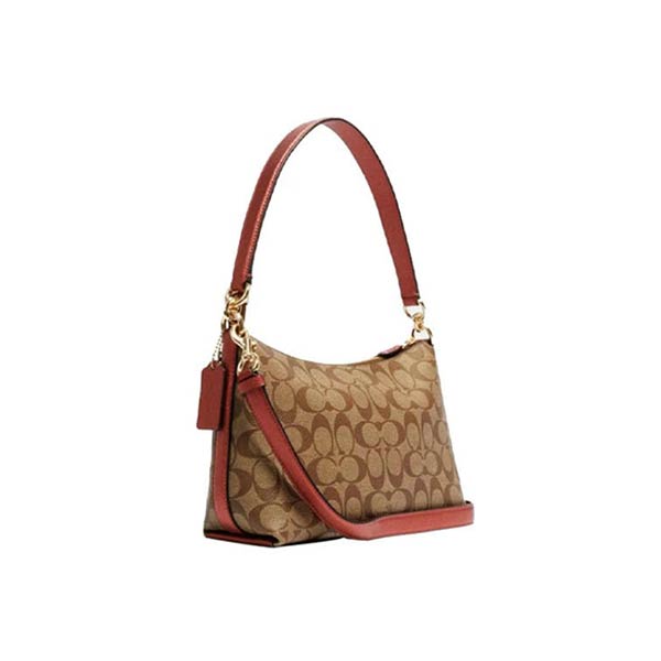 COACH 經典老花拼色時尚單肩包 COACH 經典老花拼色時尚單肩包
