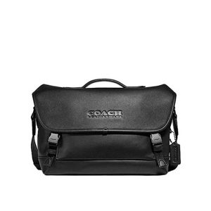 COACH League系列 經典騎行包 時尚簡約單肩斜挎包 中號 男款 黑色