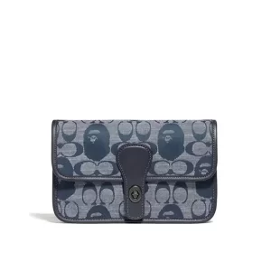 BAPE X COACH Turnlock 20 聯名款 Chambray 腰包 小號 男女同款
