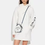 【2色】COACH Canteen 經典雙拉鏈圓餅包 手提單肩斜挎包