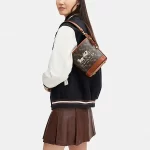 【2色】COACH Dakota 經典馬車圖案迷你水桶包 手提單肩斜挎包