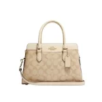 【4色】COACH Darcie 經典緹花LOGO防刮皮革手提斜背包