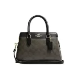 【4色】COACH Darcie 經典緹花LOGO防刮皮革手提斜背包