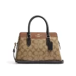 【4色】COACH Darcie 經典緹花LOGO防刮皮革手提斜背包