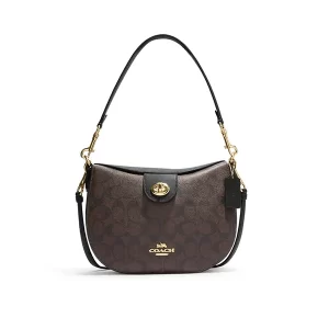 COACH ELLA HOBO 經典C紋LOGO皮革手提單肩包 斜挎包