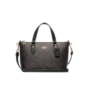 COACH GALLERY 迷你手提包 單肩斜挎包 女款 深咖黑