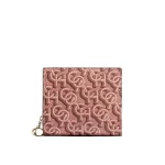 【2色】COACH Monogram 鍊字印花釦式雙摺拉鍊短夾 手拿零錢包