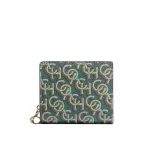 【2色】COACH Monogram 鍊字印花釦式雙摺拉鍊短夾 手拿零錢包