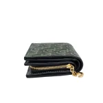 【2色】COACH Monogram 鍊字印花釦式雙摺拉鍊短夾 手拿零錢包