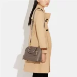 【3色】COACH Revel 經典女士皮革手提包 單肩斜挎貝殼包 中號