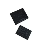 COACH 經典 SIGNATURE 皮革三合一對折短夾 皮夾 男款 黑色