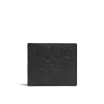 COACH 經典 SIGNATURE 皮革對折短夾 零錢包 黑色 男款