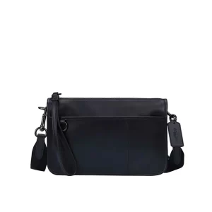 【2色】COACH HERITAGE 經典標誌拼色皮革多功能斜挎包