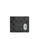 【3色】COACH 經典流線文字LOGO印花短夾 附活動夾