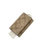 【2色】COACH 金色馬車LOGO標志老花零錢鑰匙包 女款