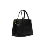 COACH Hanna Carryall 經典皮革手提包 單肩斜挎包 女款 黑色