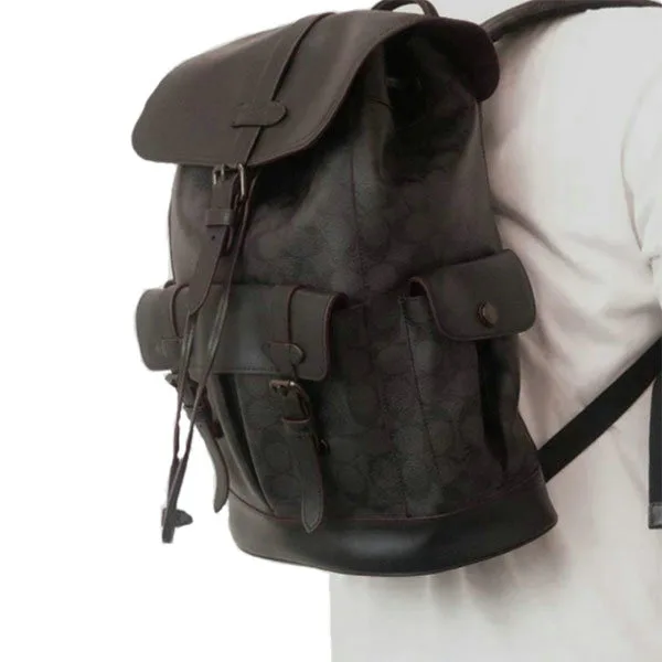 COACH HUDSON 經典 SIGNATURE 緹花後背包