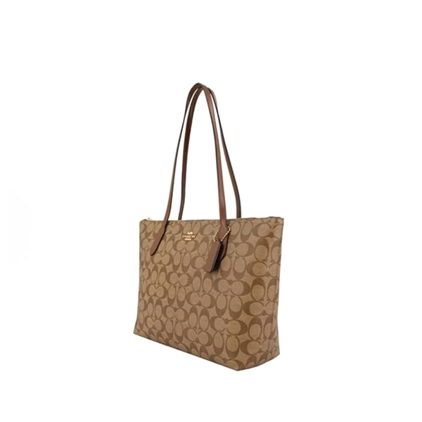 COACH Zip Top 經典標誌大容量托特包